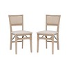 Set of 2 Claire Solid Wood and Upholstered Seat Folding Chairs Gray Wash - Linon - 2 of 4