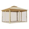PAGED 10x12 Outdoor Patio Canopies and Gazebos with Double Roofs, with Mosquito Netting, Patio Canopy for Backyard, Garden, Beige - 4 of 4