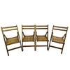 Aghana Digitals 4-Pack Honey Solid Wood Slatted Folding Chairs - 220LBS Capacity, Indoor/Outdoor - 2 of 4