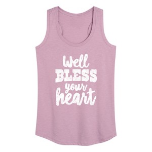 Women's - Instant Message - Well Bless Your Heart Graphic Racerback Tank - 1 of 4