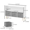 HOMLUX 2-Tier Kids Bookcase Toy Organizer Storage Cabinet Display Rack with 3 Drawers,Pink/Gray/Blue - 3 of 4