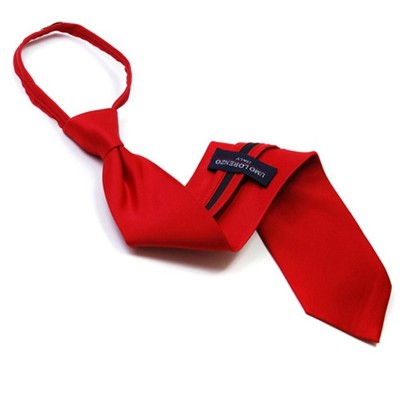 Men's Solid Color Pre-tied Zipper Necktie