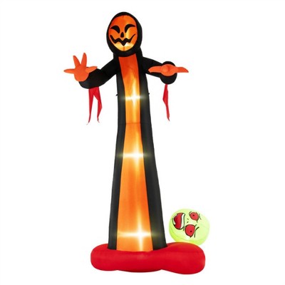 NAYSAYE Inflatable Holiday Decoration Giant Grim Reaper Outdoor Display for Halloween Yard, Multicolor, 72"*55.2"*144"