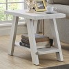 Syemin End Tables Wood Storage End Table Nightstand with Shelf Sofa Storage Side Table Bedside Tables for Small Space, White, 23.5"*14"*22" - 3 of 4