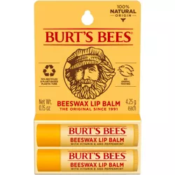 Burt's Bees Lip Balm - Beeswax - 2pk/0.30oz