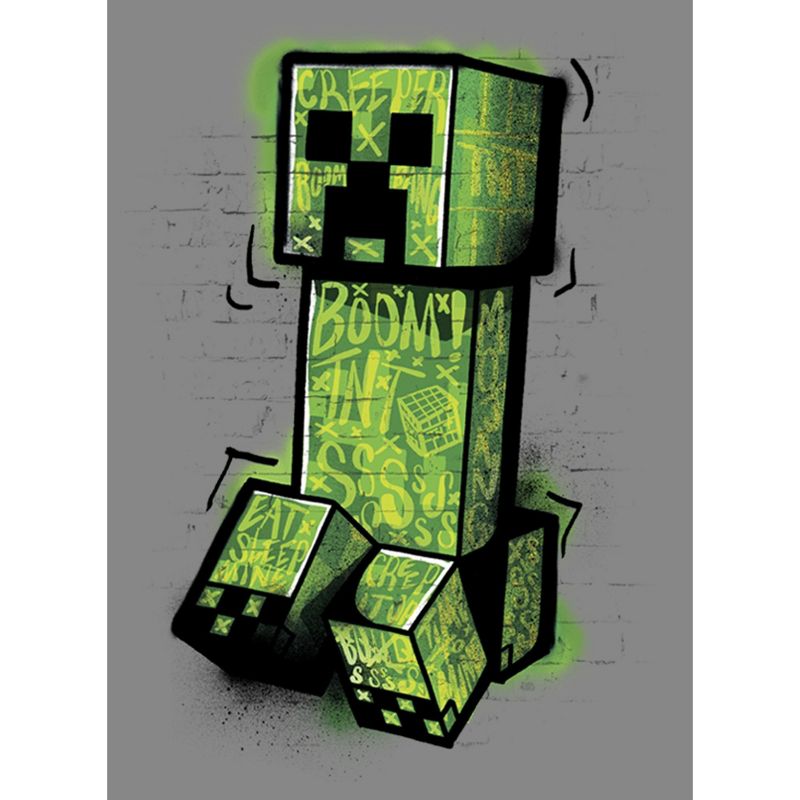 Boy's Minecraft Graffiti Creeper Performance Tee, 2 of 5