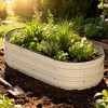6x3x1ft Galvanized Raised Garden Bed Kit, Oval Raised Beds with Open-Ended Base, Metal Planter Box for Vegetables, Flowers, Herbs & Fruits - 2 of 4
