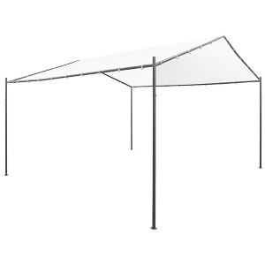 vidaXL Garden Gazebo 157.5"x157.5"x102.4" White 0.6 oz/ftÂ² - 1 of 4