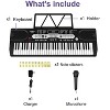 Electronic Keyboards Piano 61 Key, Portable Keyboards Piano with Microphone, Headphone, X-Stand, Stool, Holder, Note Stickers, Holder for Beginners - 3 of 4