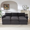 AENKYO Modern L-Shaped 3-Seater Cloud Sectional - Corduroy Sofa with Ottoman, No Assembly Required for Living Room - 4 of 4