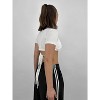 Women's Crew Neck Cropped Underwire Tee - Mimosa - 3 of 4