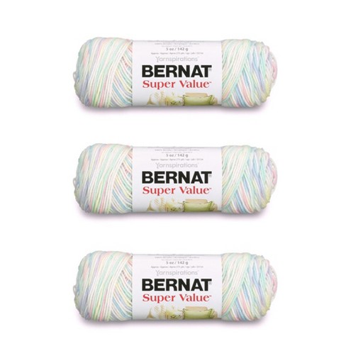 Bernat Super Value Twinkle Variegated Yarn - 3 Pack Of 141g/5oz - Acrylic -  4 Medium (worsted) - 275 Yards - Knitting/crochet : Target