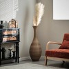 FURNIinspire Decorative Vases Classic Neat Floor Vase Tall Freestanding Flower Holder, Living Room Rattan Floor Vase Decor, Beige, 12.6"*12.6"*40.2" - 2 of 4