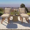YOOCOZZ 5-Piece Boho Rope Patio Bistro Set & Chair set with a Cool Bar Table, 2 Armchairs, and 2 Ottoman Stools - 2 of 4
