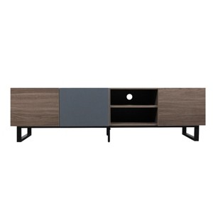 ChicFurnit TV Stands and Consoles Entertainment Center with Storage Cabinets and Open Shelf Media Console for Room, Brown, 70.86"*15.35"*19.88" - 1 of 4