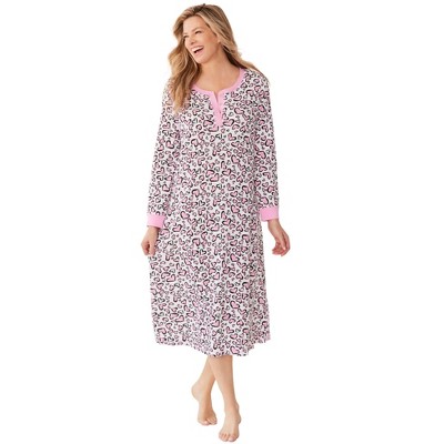 Dreams & Co. Thermal Henley Nightgown