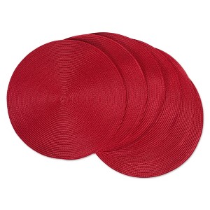 DII Tango Red Woven Round Placemat Set/6 - 1 of 4