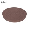 Unique Bargains Round Non-Slip Chair Leg Floor Protectors for Bed Stopper 8 Pcs 3.5'' Brown - 3 of 4
