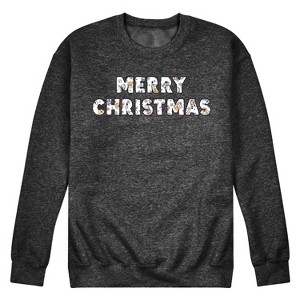 Men's - Winnie the Pooh - Merry Christmas Characters Graphic Fleece Sweatshirt - 1 of 4