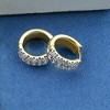 Pompeii3 1 1/2Ct Diamond Hoops in Yellow Gold Lab Created 14.55mm Tall - 2 of 3