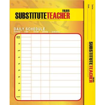 Hammond & Stephens Secondary Substitute Teacher Pocket Folder, 9-1/2 x 11-5/8 Inches, Pack of 12