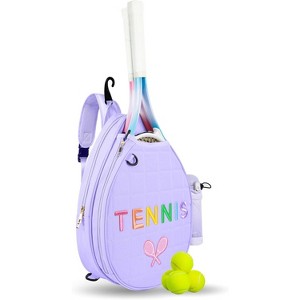 Water-Resistant Tennis Sling Bag, Crossbody Backpack for Women & Girls, Compact Carry - 1 of 4