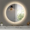 Bathroom Mirror with Lights Round LED Bathroom Vanity Mirror with Stepless Dimming Function And Anti-Fog,Wall Mounted Mirror-The Pop Home - 3 of 4