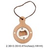 Unique Bargains Bottle Opener Magnetic Bottle Opener Beech Wood Handle Magnet Wood Light Brown 2.36"x3.35"x0.47" 1 Pcs - 3 of 4