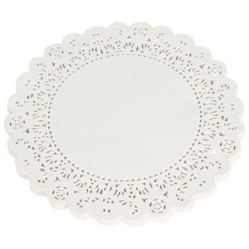 School Smart Paper Die Cut Round Lace Doilies, 8 Inches, White, Pack Of 100  : Target
