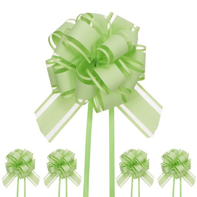 Unique Bargains Plastic Durable Glossy Waterproof Ribbon Large Pull Bow 10 Pcs