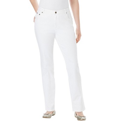 Woman Within Plus Size Tall Straight-Leg Stretch Denim Jean