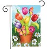 Potted Tulips Spring Garden Flag Floral 18" x 12.5" Briarwood Lane - 2 of 4