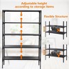 SUGIFT 5-Tier Storage Rack Shelf 48"W x 19"D x 70"H Freestanding Shelving Unit, Black - 3 of 4