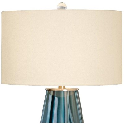 Pescara 29" Teal-Gray and Blue Glass Table Lamp