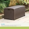 Suncast DBW9200 99 Gallon Outdoor Resin Patio Storage Chest with Handles, Mocha - 4 of 4