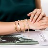 Lamdo 18K Gold Plated Womens Stackable Floral Gold Clover Bracelets Set Love Bangle Bracelets Non Tarnish - 4 of 4