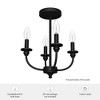 Hunter Fans 13" Southcrest Ceiling Light Flat Matte Black Finish - 4 Bulb Semi-Flush Mount for Indoor Spaces - 3 of 4