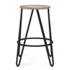 Kendall Metal Barstool with Wood - WyndenHall - 3 of 4