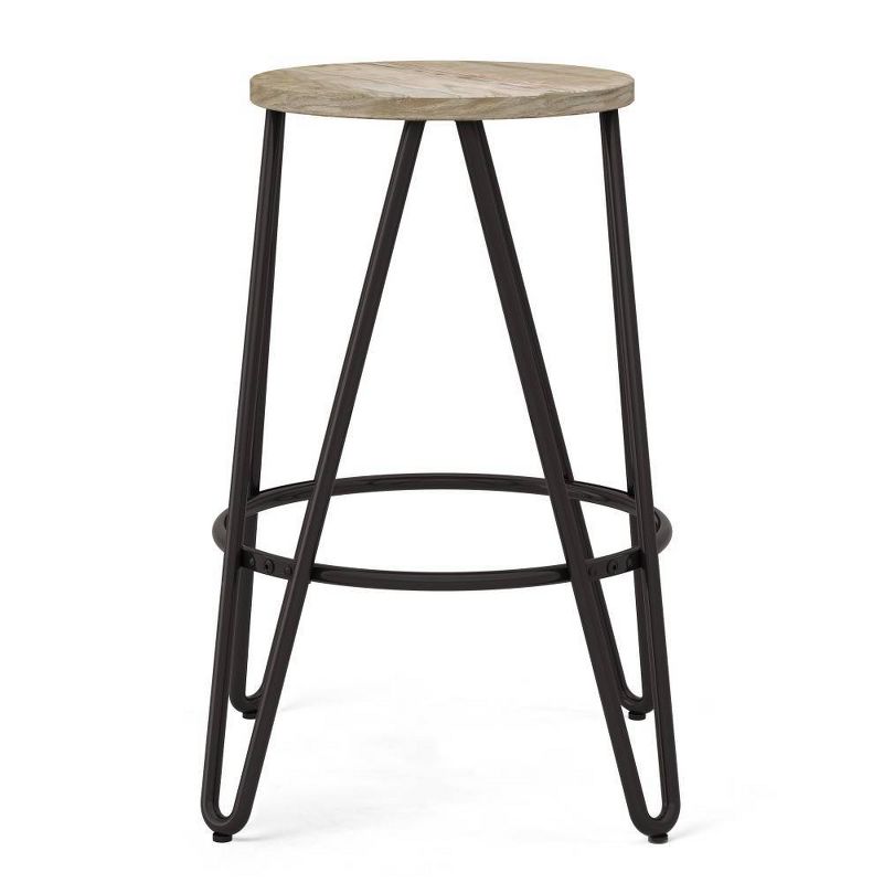 Kendall Metal Barstool with Wood - WyndenHall, 4 of 9