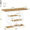 Tribesigns  Industrial 4-Tier 41.3" Console Table with Circle Base - 3 of 4