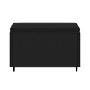 vidaXL Patio Footrest with Cushion Black Poly Rattan - 4 of 4