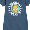 - Garfield - Resting Cat Face Graphic Short Sleeve Fleece Dress - 2 of 4