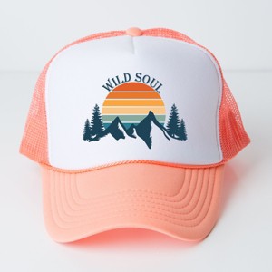 The Juniper Shop Wild Soul Colorful Youth Foam Trucker Hat - Youth - White Coral - 1 of 2