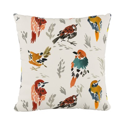 Multi Bird Print Throw Pillow - Skyline Furniture