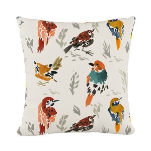Multi Bird Print Throw Pillow - Skyline Furniture - 1 of 4