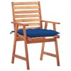 vidaXL Patio Dining Chairs 3 pcs with Cushions Solid Acacia Wood - 2 of 4