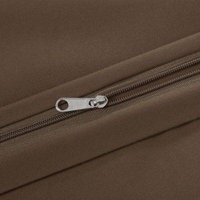 Brown Microfiber Body Pillowcase with Zipper Closure, 20"x48"