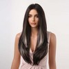 Jessie's Wig 24 Inch Straight Wig Layer Cut Synthetic Wig Blonde Brown Mixed Black Color 1Pc/Pack - 2 of 4