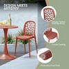 WestinTrends Playa 5-Piece Outdoor Indoor Metal Patio Dining Table Set With Stackable Polypropylene Patio Side Chairs - 3 of 4