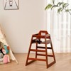 NicBex Solid Wood Baby Kids Dining Chair Booster Chair,Portable Kid Feeding Seat Chair with Safety Belt,Easy to Clean - 3 of 4